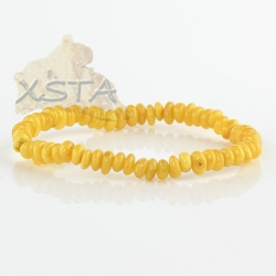 Flat butterscotch amber bracelet